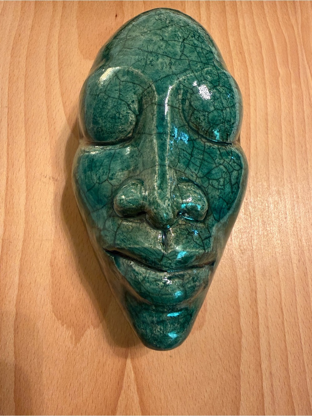 Handcrafted Gene Pearson Jamaican Ceramic Mask 7” Signed Dated